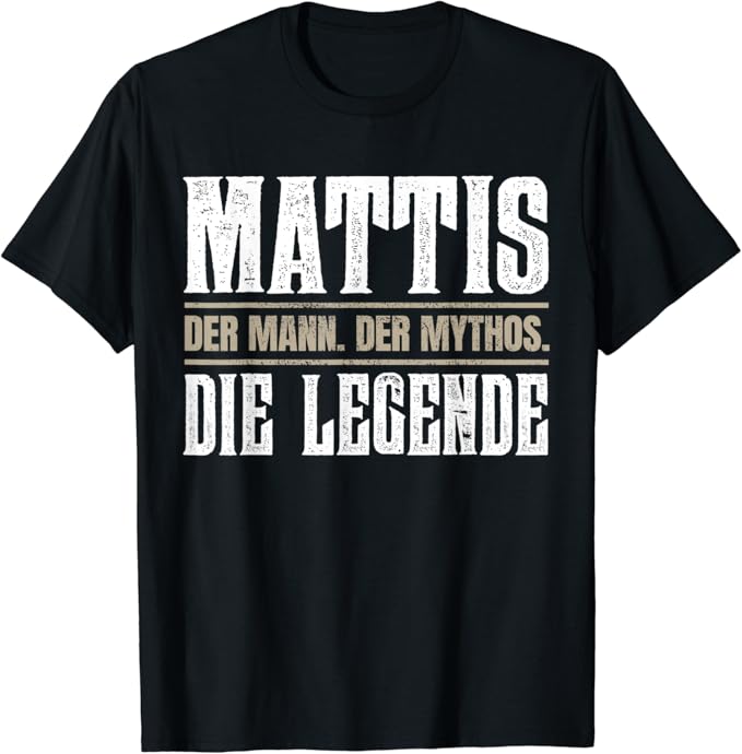 Vorname Mattis TShirt Geschenk Name Mattis Amazon.de Fashion